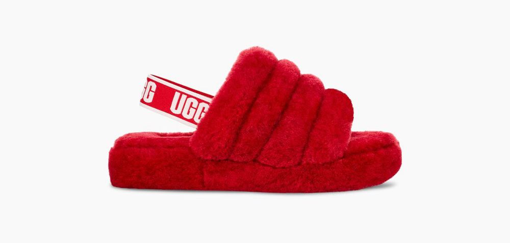 Ugg Slides Canada - Ugg Kids' Fluff Yeah Red